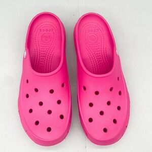 Crocs Freesail Clogs Womens 7 Mule Sandals Shoes Pink Rubber Slide Slip On Beach